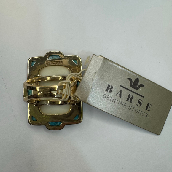 BARSE Scenic Desert Sedona Turquoise Golden Ring Southwest Size 6 - Picture 4 of 5